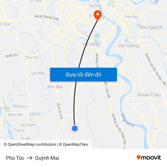 Phú Túc to Quỳnh Mai map