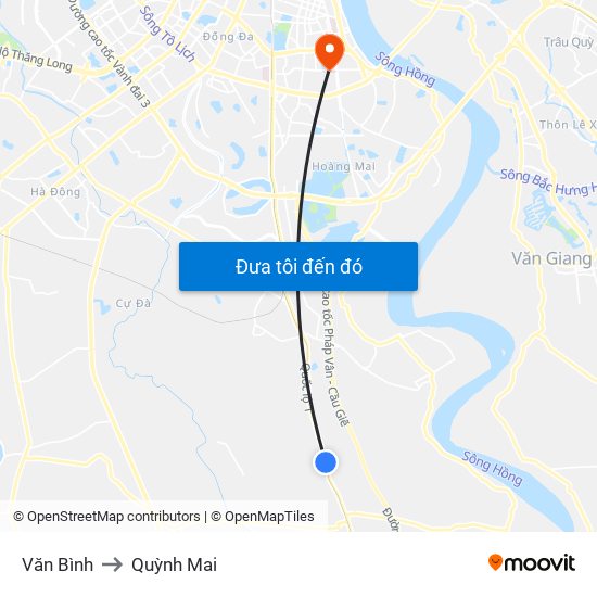 Văn Bình to Quỳnh Mai map