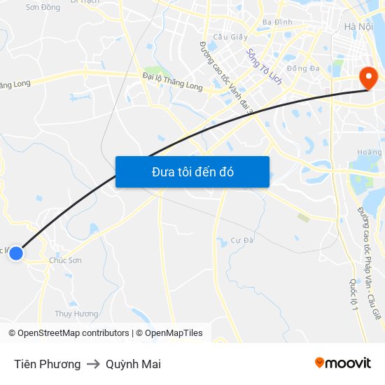 Tiên Phương to Quỳnh Mai map