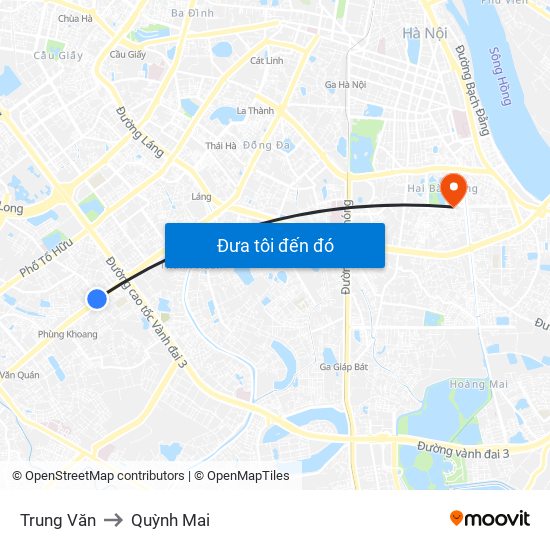 Trung Văn to Quỳnh Mai map