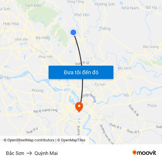 Bắc Sơn to Quỳnh Mai map