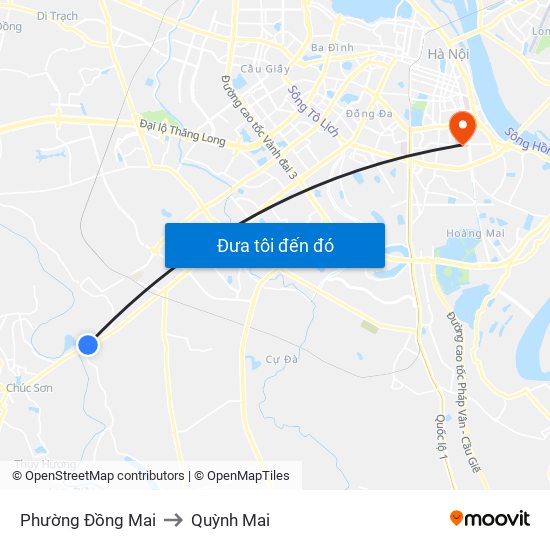 Phường Đồng Mai to Quỳnh Mai map