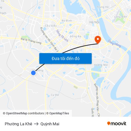 Phường La Khê to Quỳnh Mai map