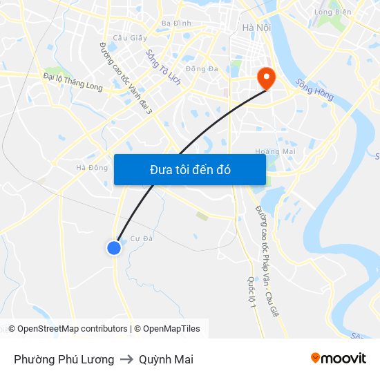 Phường Phú Lương to Quỳnh Mai map
