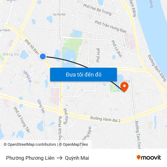 Phường Phương Liên to Quỳnh Mai map