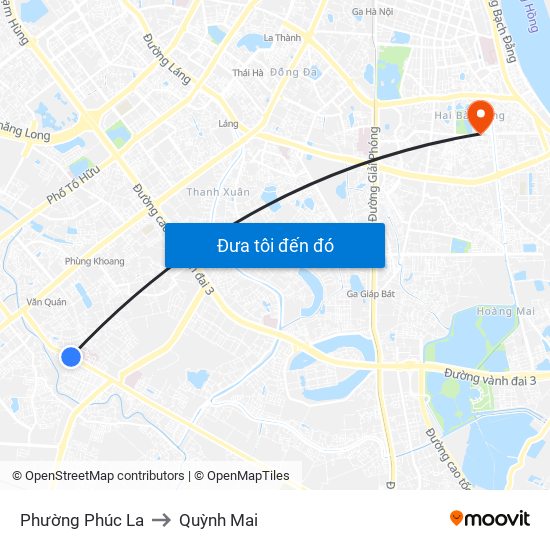 Phường Phúc La to Quỳnh Mai map