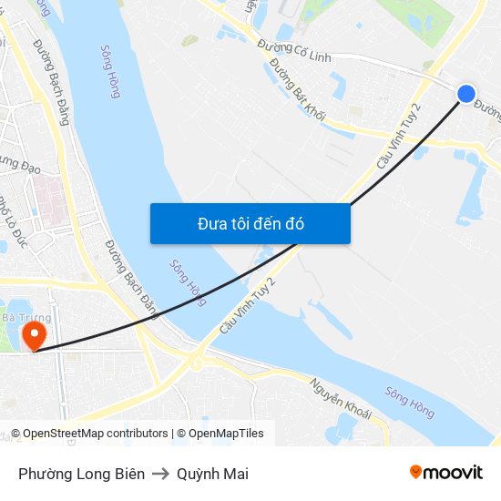 Phường Long Biên to Quỳnh Mai map