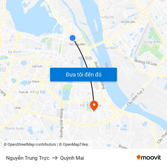 Nguyễn Trung Trực to Quỳnh Mai map