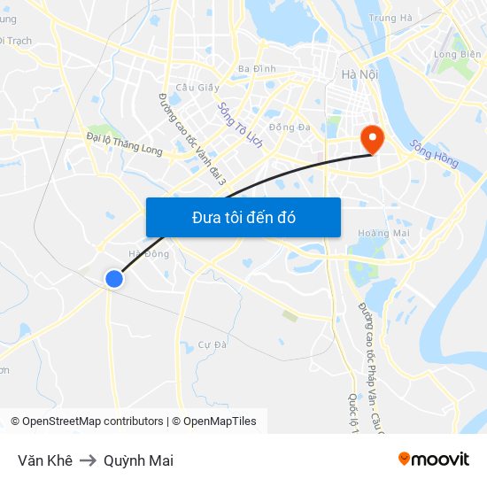 Văn Khê to Quỳnh Mai map