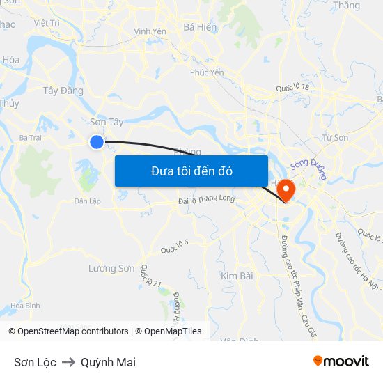 Sơn Lộc to Quỳnh Mai map
