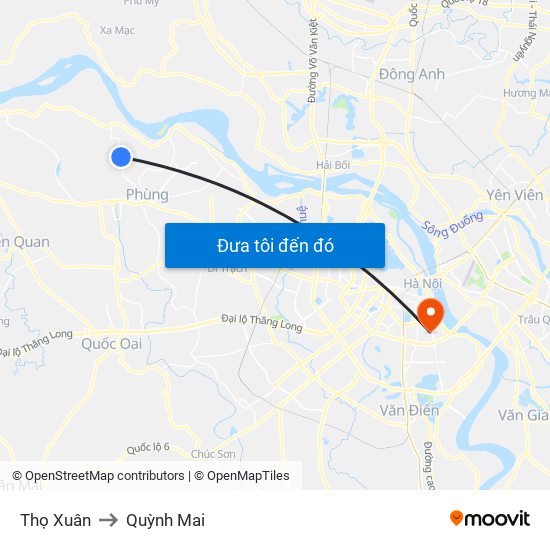 Thọ Xuân to Quỳnh Mai map