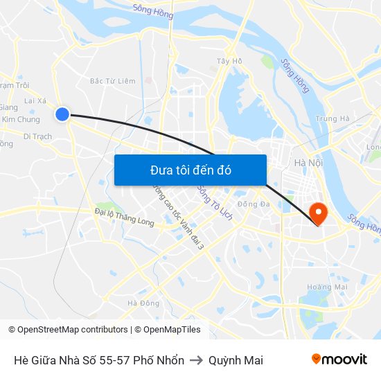 Hè Giữa Nhà Số 55-57 Phố Nhổn to Quỳnh Mai map
