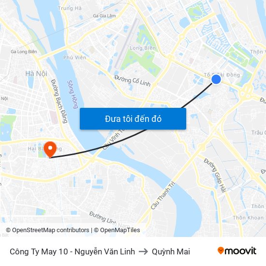 Công Ty May 10 - Nguyễn Văn Linh to Quỳnh Mai map