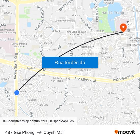 487 Giải Phóng to Quỳnh Mai map