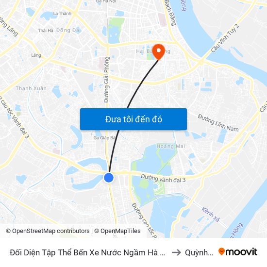 Đối Diện Tập Thể Bến Xe Nước Ngầm Hà Nội - Ngọc Hồi to Quỳnh Mai map