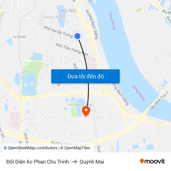 Đối Diện 6c Phan Chu Trinh to Quỳnh Mai map