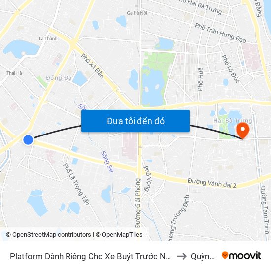 Platform Dành Riêng Cho Xe Buýt Trước Nhà 604 Trường Chinh to Quỳnh Mai map