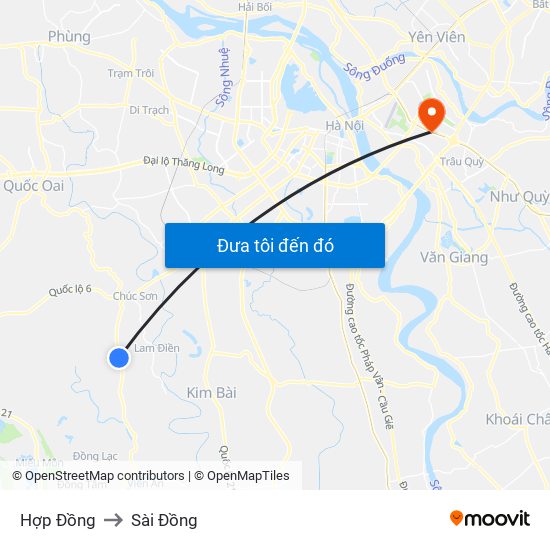 Hợp Đồng to Sài Đồng map