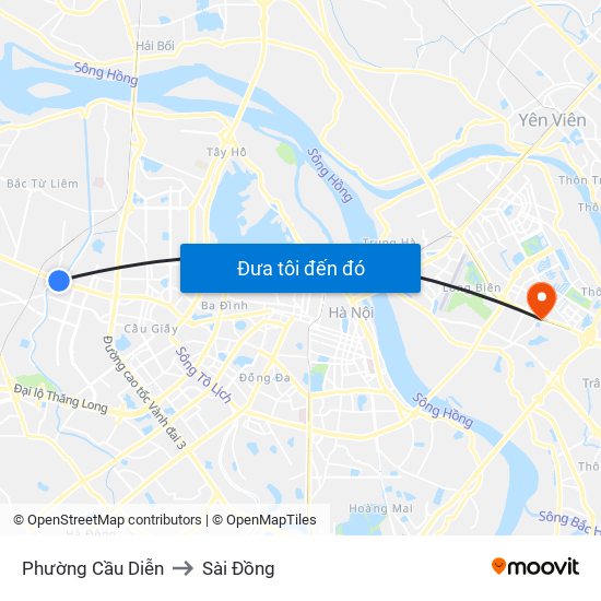 Phường Cầu Diễn to Sài Đồng map