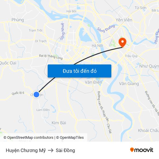 Huyện Chương Mỹ to Sài Đồng map