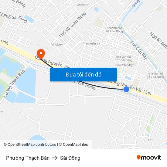 Phường Thạch Bàn to Sài Đồng map