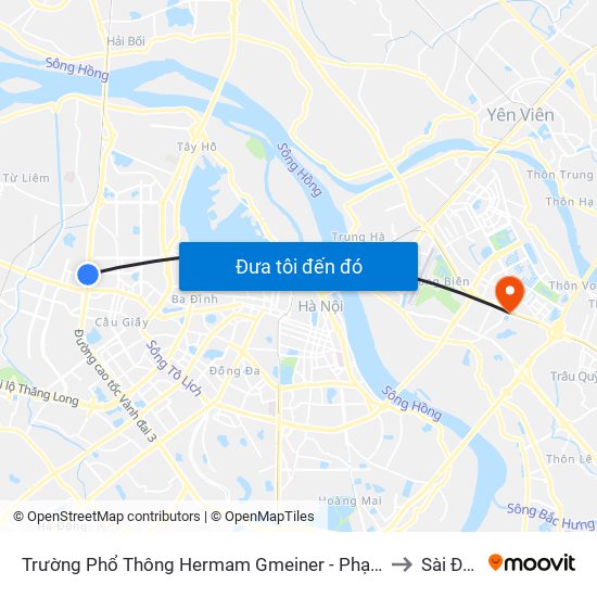 Trường Phổ Thông Hermam Gmeiner - Phạm Văn Đồng to Sài Đồng map