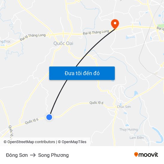 Đông Sơn to Song Phương map