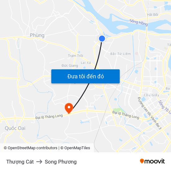 Thượng Cát to Song Phương map