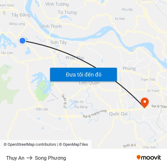 Thụy An to Song Phương map