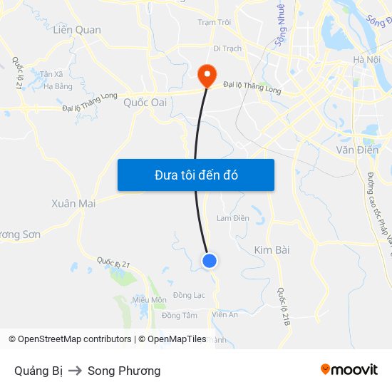 Quảng Bị to Song Phương map