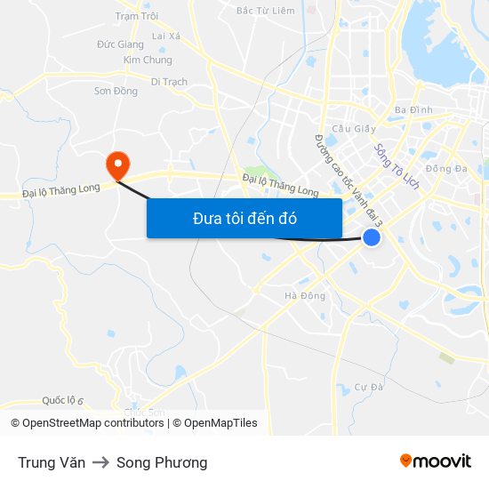 Trung Văn to Song Phương map