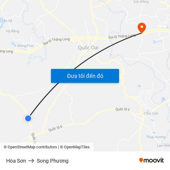 Hòa Sơn to Song Phương map