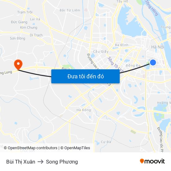 Bùi Thị Xuân to Song Phương map