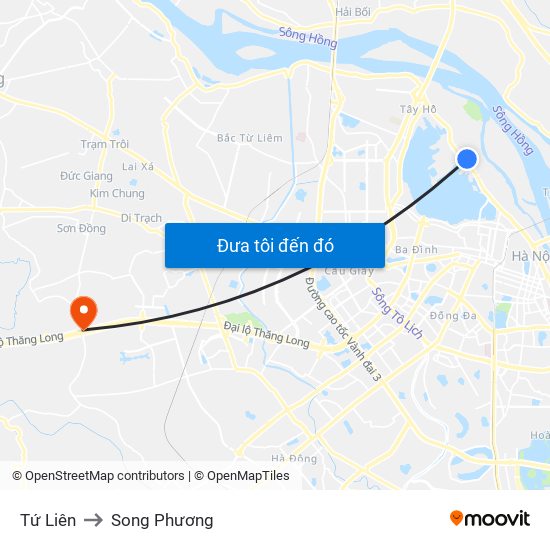 Tứ Liên to Song Phương map