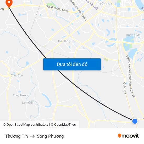 Thường Tín to Song Phương map