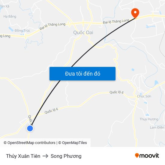 Thủy Xuân Tiên to Song Phương map