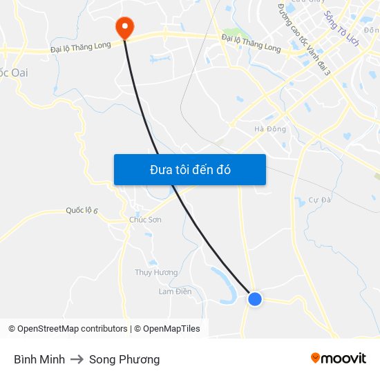 Bình Minh to Song Phương map