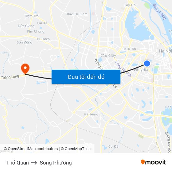 Thổ Quan to Song Phương map