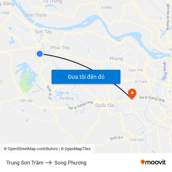 Trung Sơn Trầm to Song Phương map