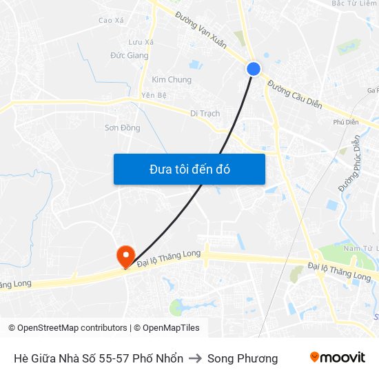 Hè Giữa Nhà Số 55-57 Phố Nhổn to Song Phương map