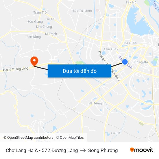 Chợ Láng Hạ A - 572 Đường Láng to Song Phương map