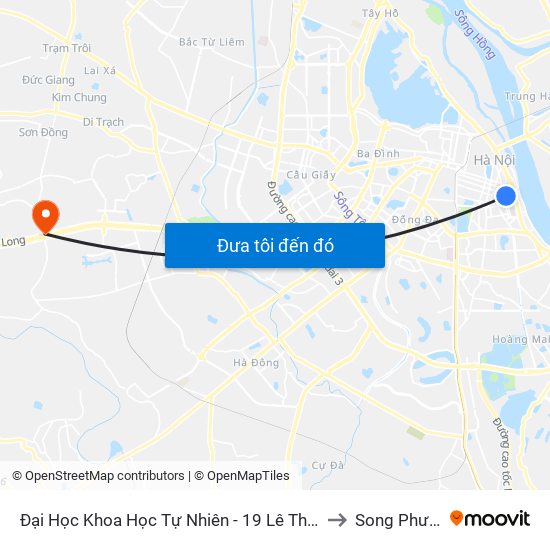 Đại Học Khoa Học Tự Nhiên - 19 Lê Thánh Tông to Song Phương map