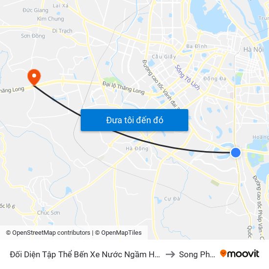 Đối Diện Tập Thể Bến Xe Nước Ngầm Hà Nội - Ngọc Hồi to Song Phương map