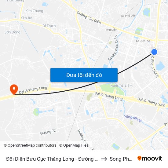 Đối Diện Bưu Cục Thăng Long - Đường Phạm Hùng to Song Phương map