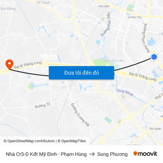 Nhà Ct5-D Kđt Mỹ Đình - Phạm Hùng to Song Phương map