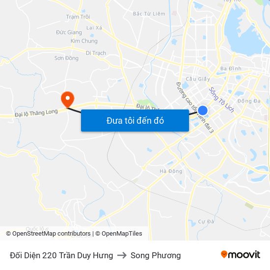 Đối Diện 220 Trần Duy Hưng to Song Phương map