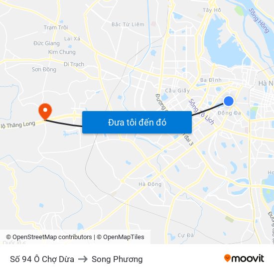 Số 94 Ô Chợ Dừa to Song Phương map