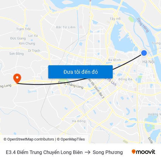 E3.4 Điểm Trung Chuyển Long Biên to Song Phương map