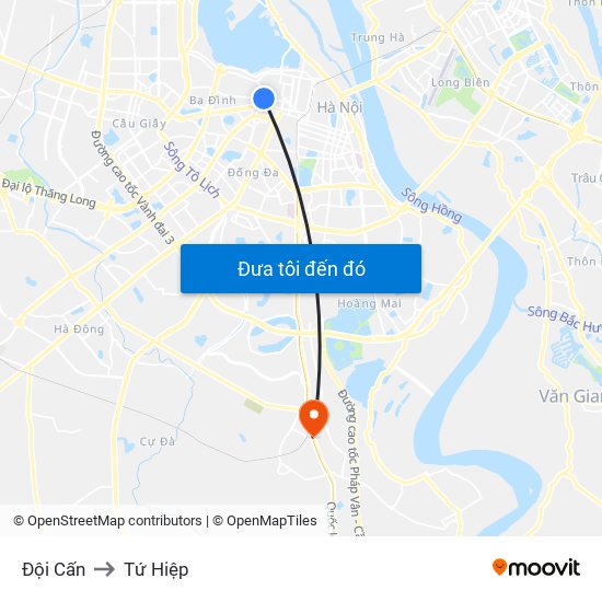 Đội Cấn to Tứ Hiệp map