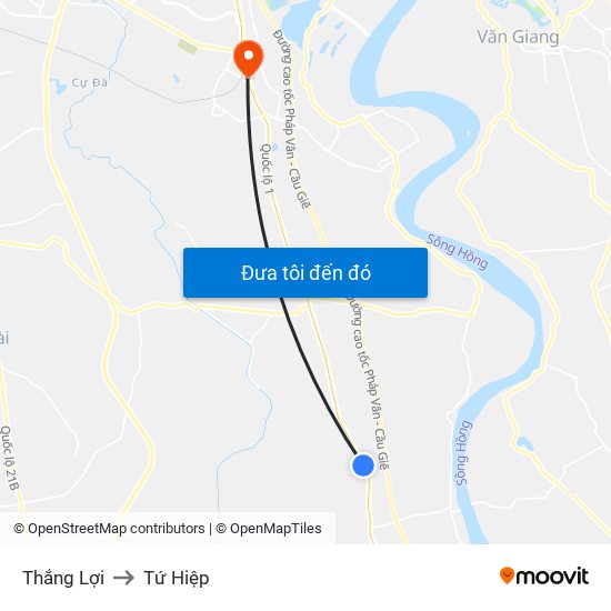 Thắng Lợi to Tứ Hiệp map
